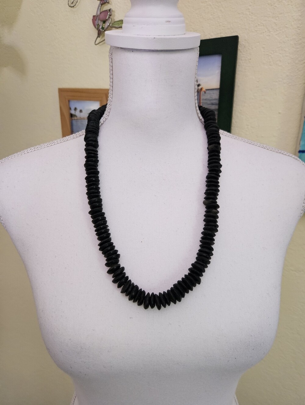 Tahoe Beads Black Heishi Disk Necklace - Classic Women's Jewelry